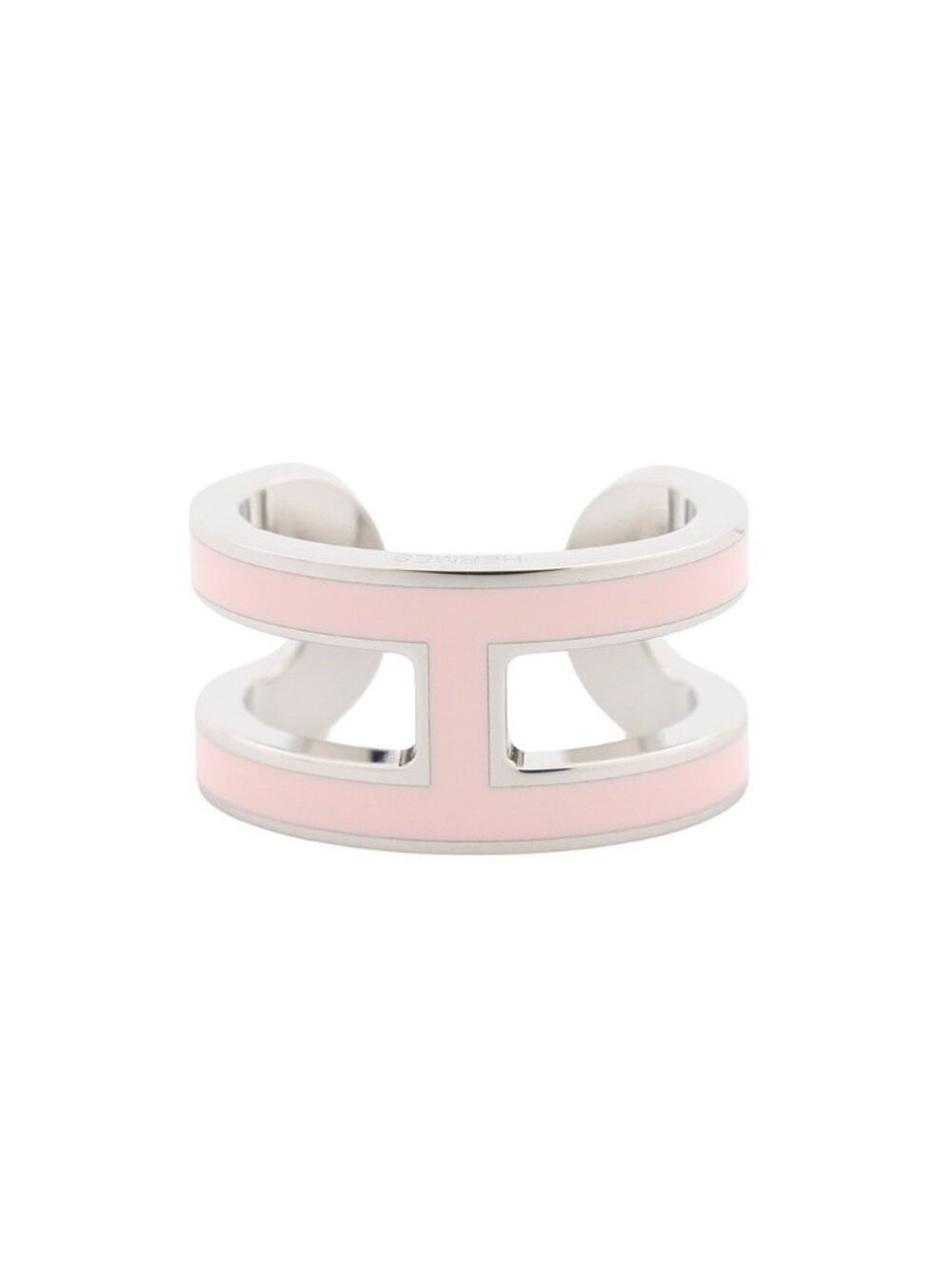 Hermes Ear Cuff Pop H Rose Dragee Silver Earrings